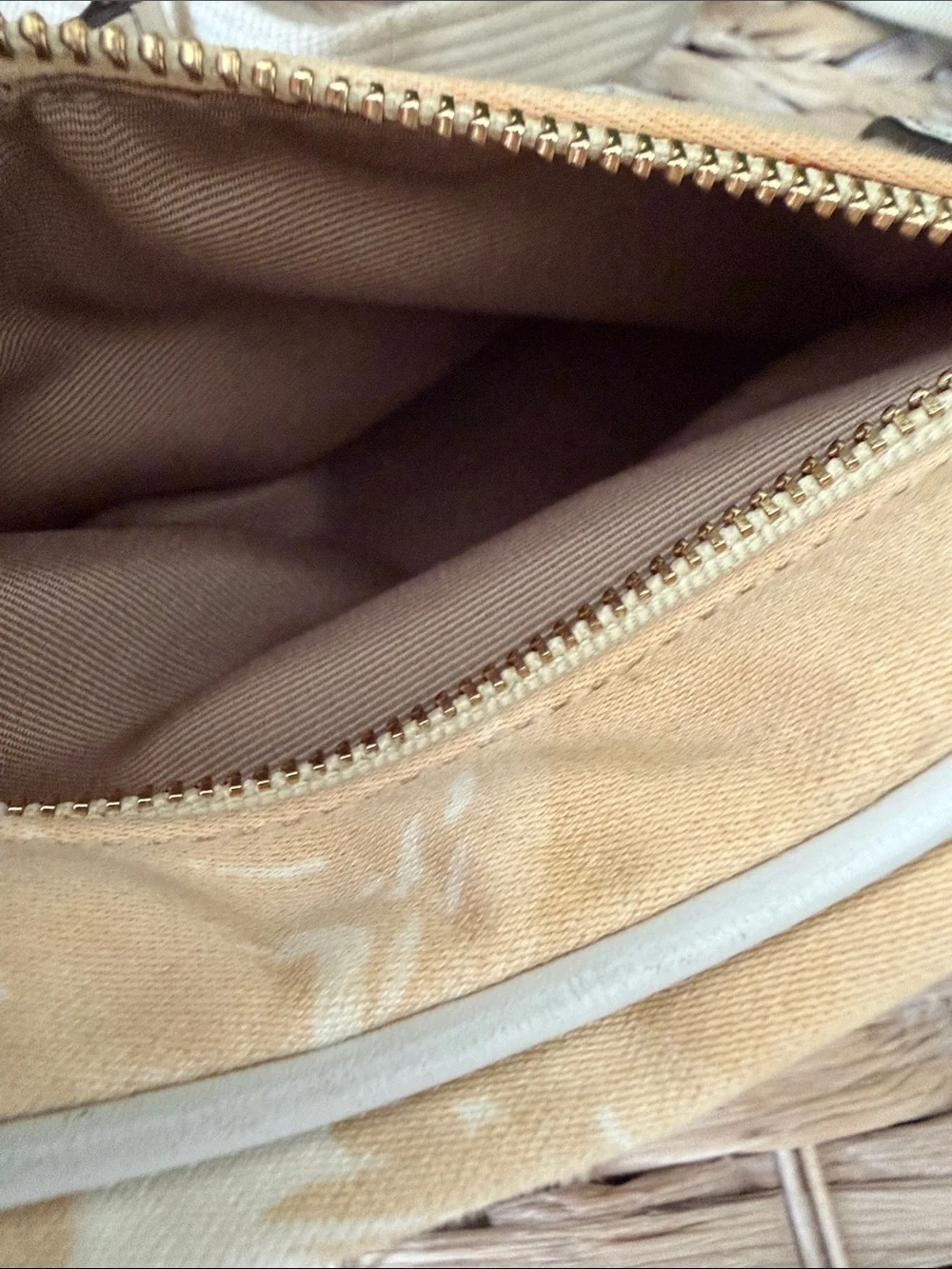 Coach Beige/Yellow Patent Signature Crossbody Bag